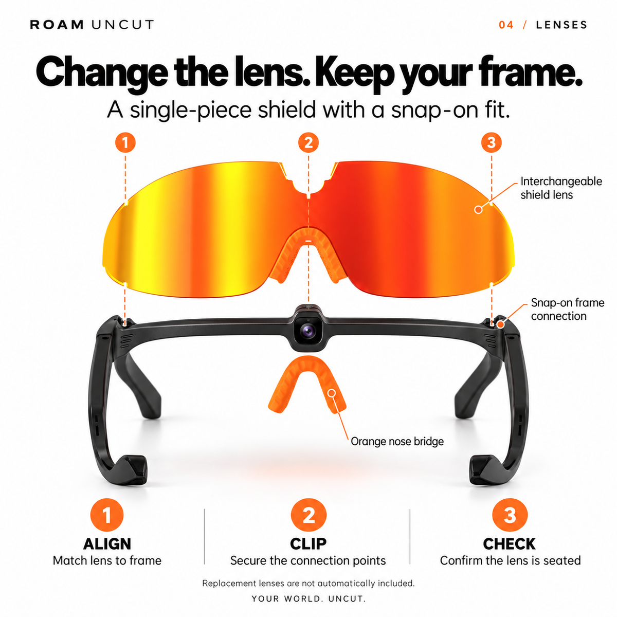 ROAM UNCUT Camera Glasses