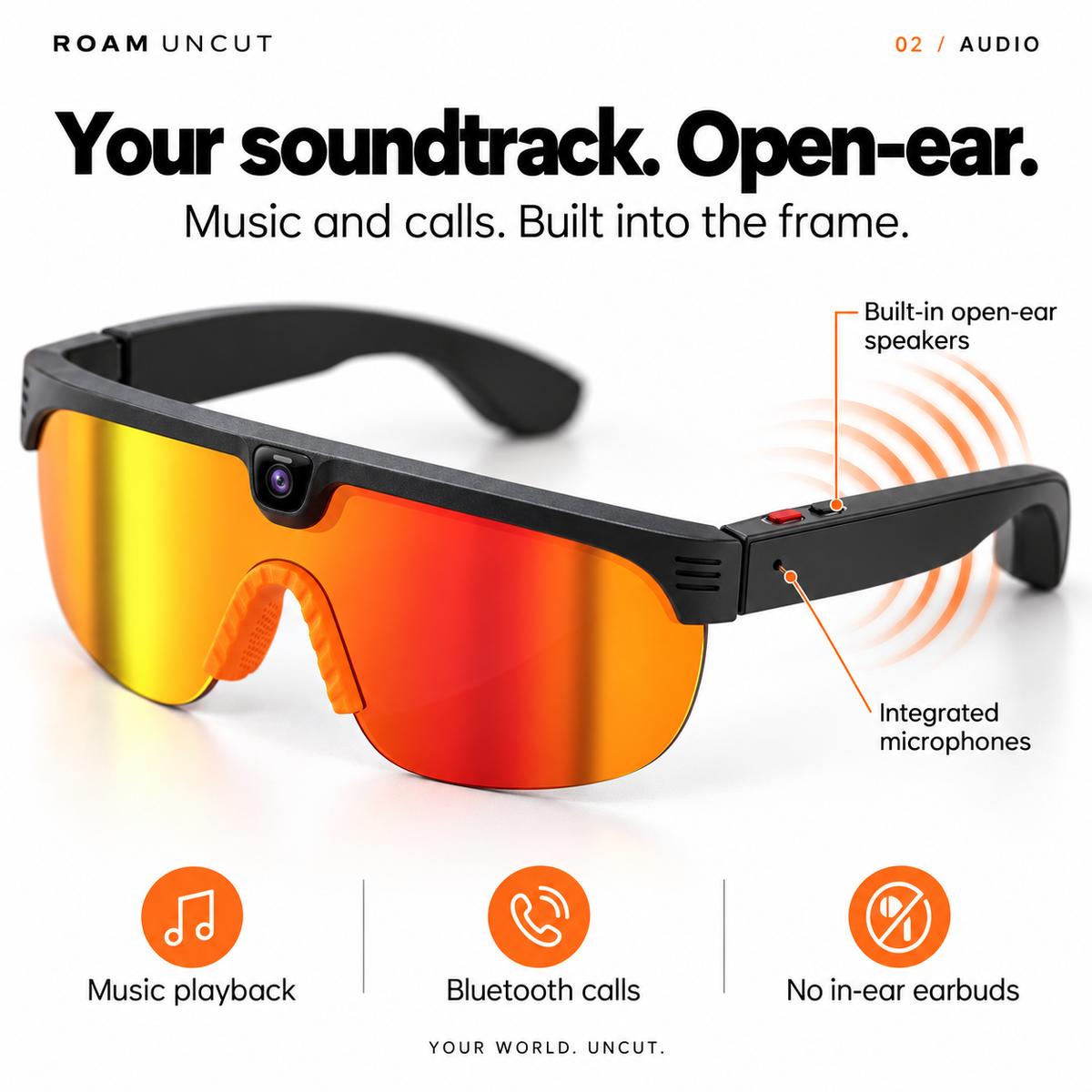 ROAM UNCUT Camera Glasses