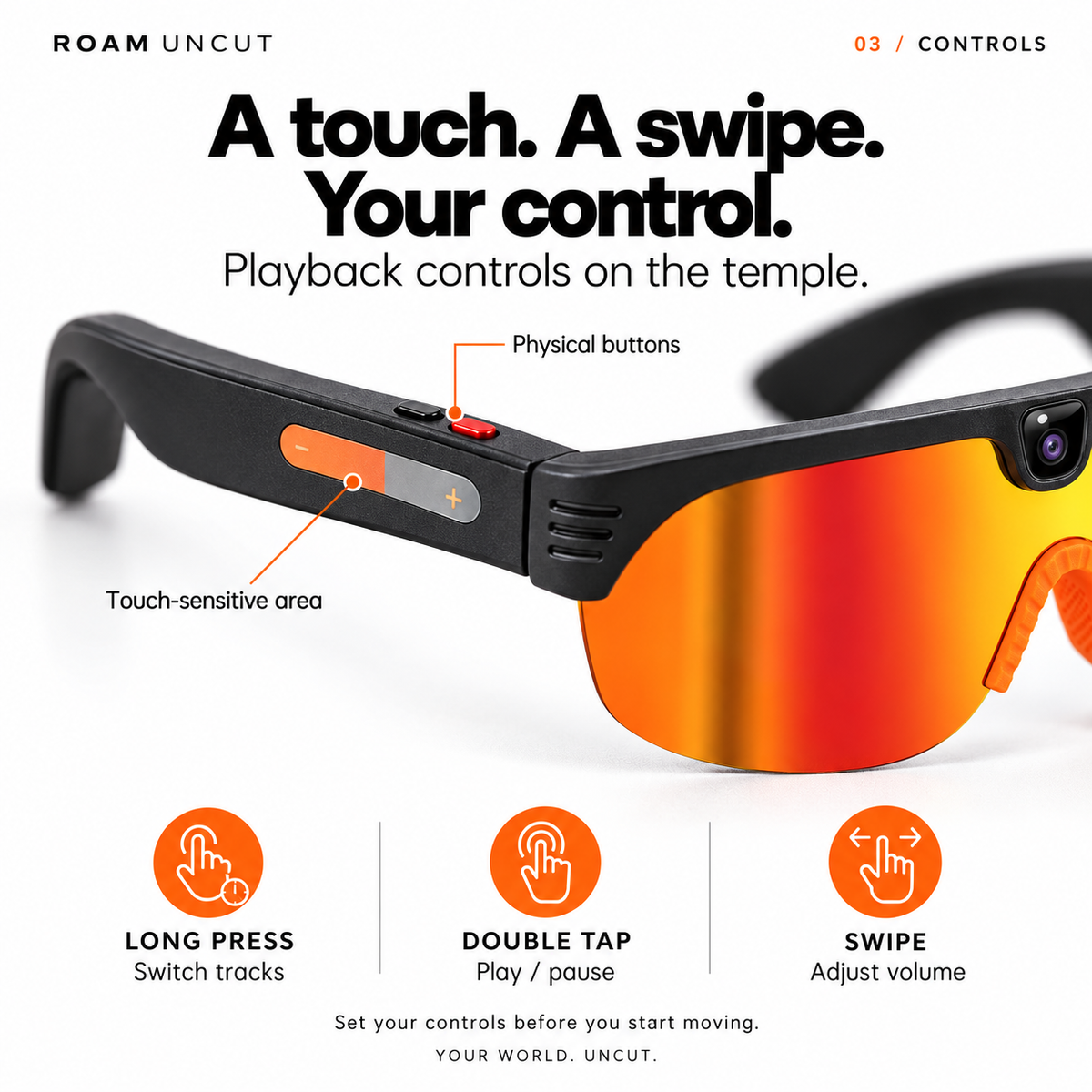 ROAM UNCUT Camera Glasses